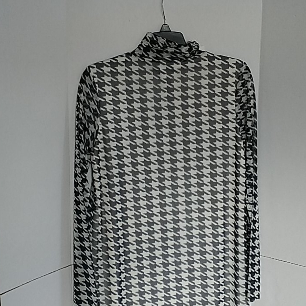 Rhino & Pelle, Black/White Mesh Dress, Sz M - Picture 5 of 12